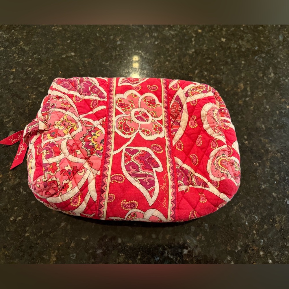 Vera Bradley Cosmetic Bag, 9”x8”x3”
